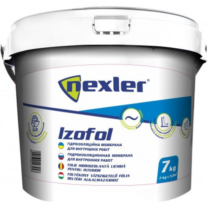 Мастика гідроізоляційна Izolex IZOFOL 7 кг