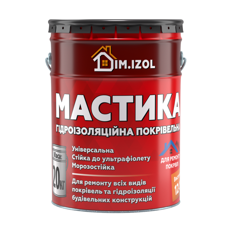 Мастика бітумна гідроізоляційна Тегерон покрівельний 6 кг