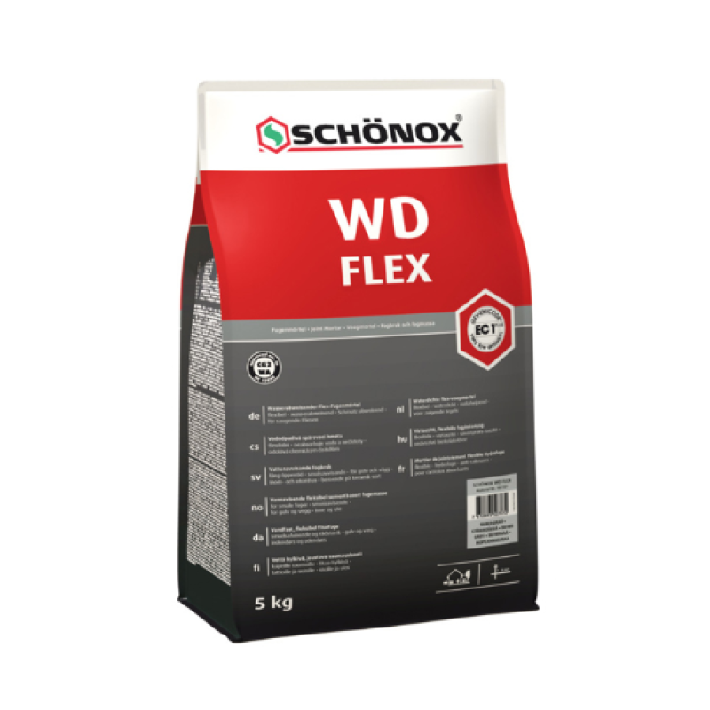 Фуга Цементна Еластична Sika SCHONOX WD Flex 5 kg темно-сірий